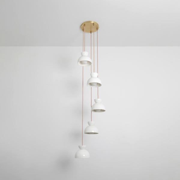 "Kinvara" Five Drop Pendant - Bone China