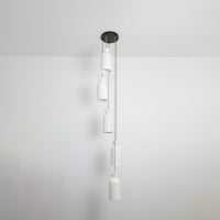 "Kinvara" Long Five Drop Pendant - Bone China