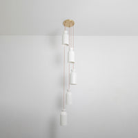 "Kinvara" Long Five Drop Pendant - Bone China