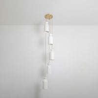 "Kinvara" Long Five Drop Pendant - Bone China
