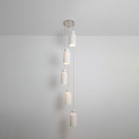 "Kinvara" Long Five Drop Pendant - Bone China