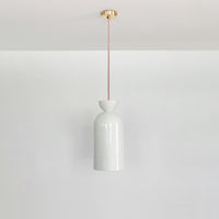 "Kinvara" Long Pendant Light - White Ceramic