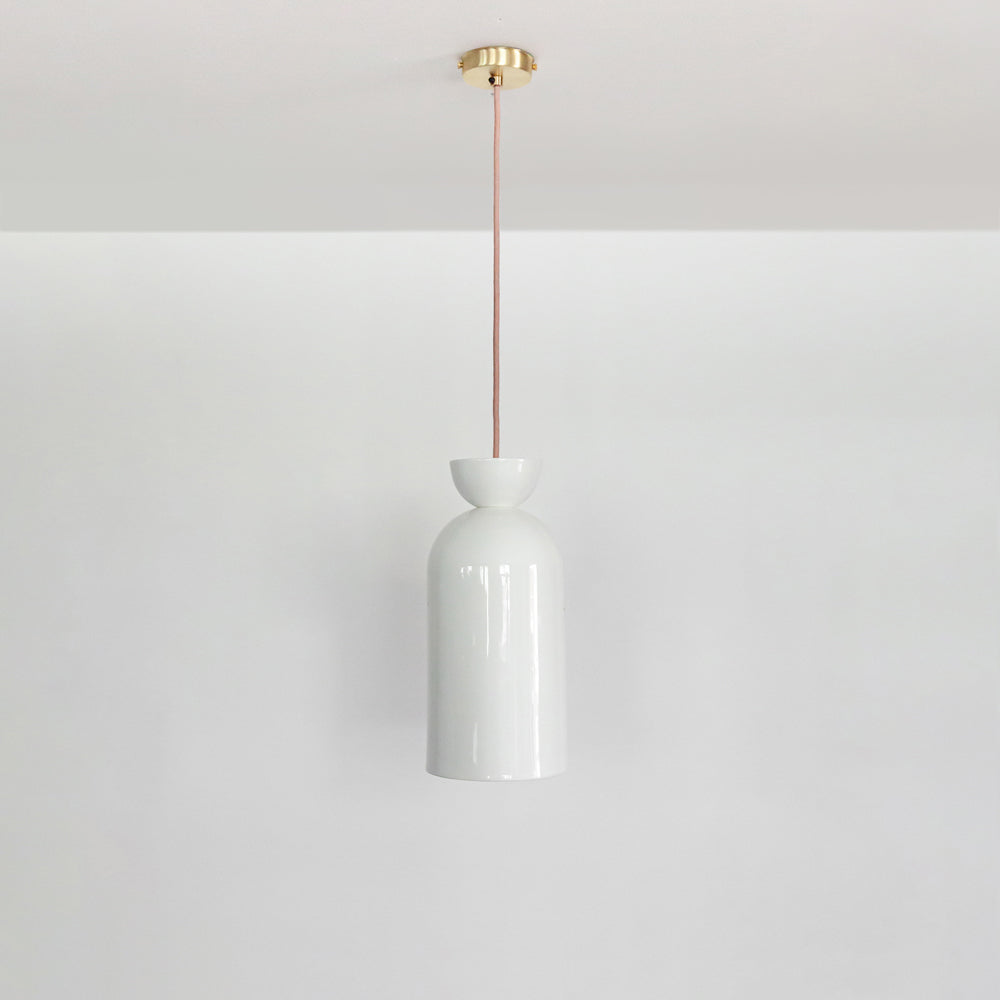 "Kinvara" Long Pendant Light - White Ceramic