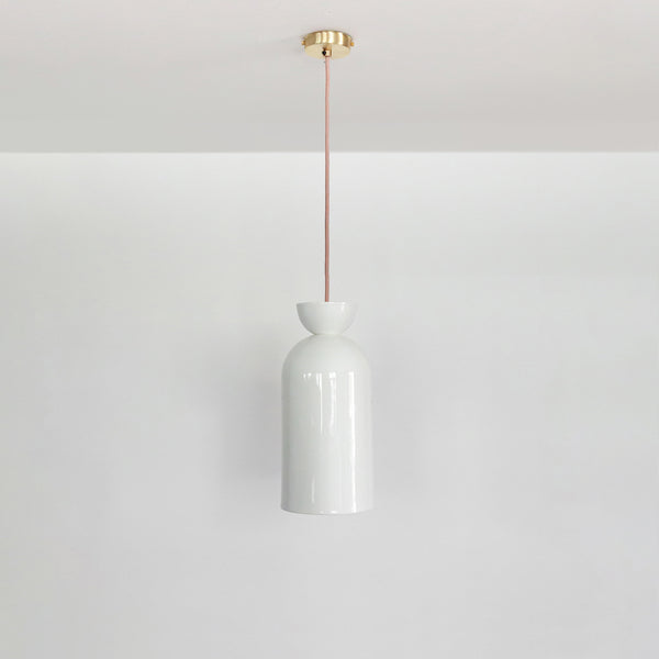 "Kinvara" Long Pendant Light - White Ceramic