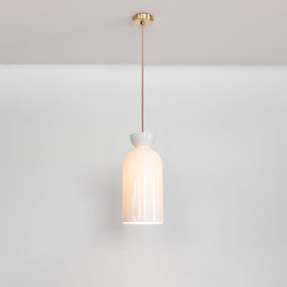 "Kinvara" Long Pendant Light - White Ceramic