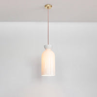 "Kinvara" Long Pendant Light - White Ceramic