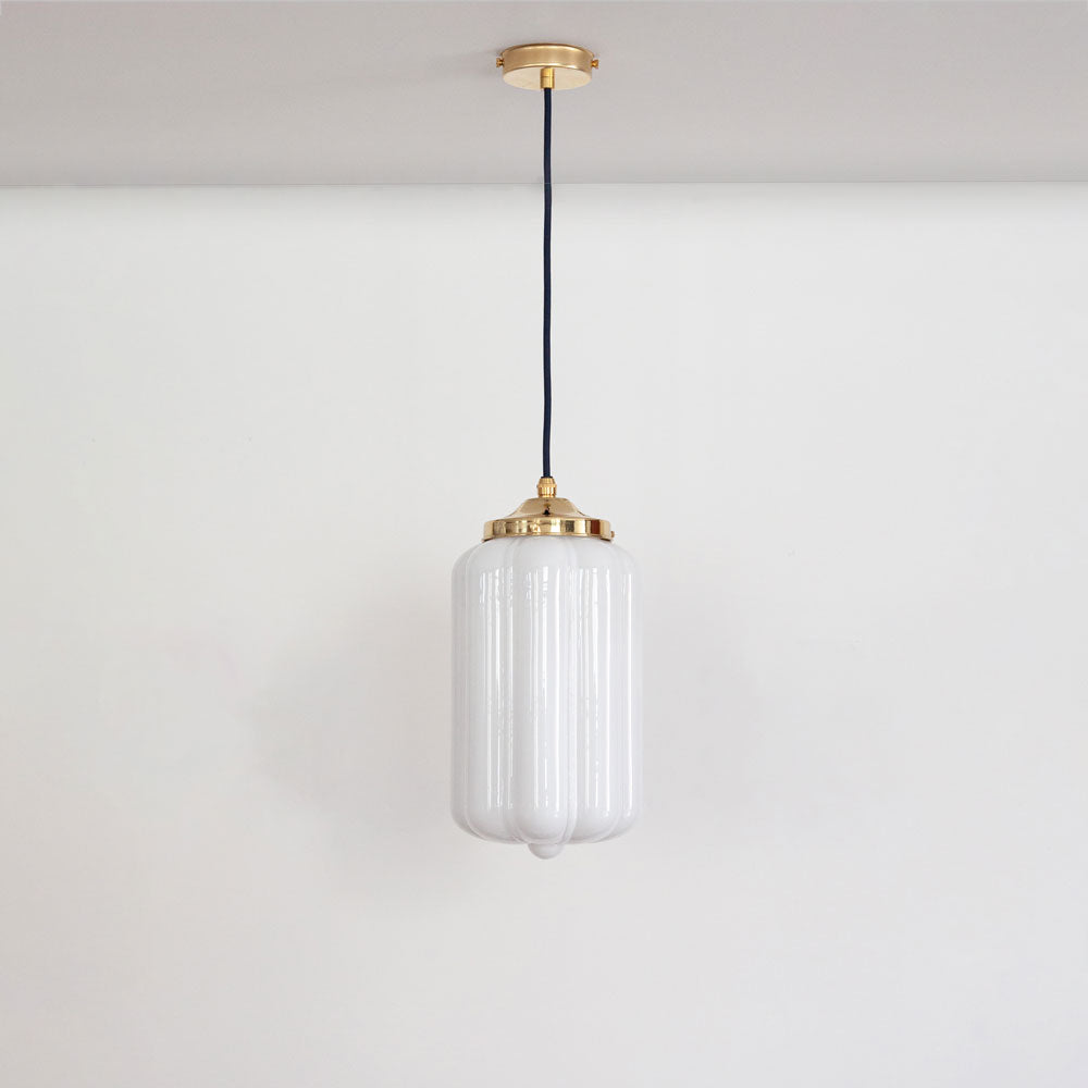 "Lois" Pendant Light - Opal Glass