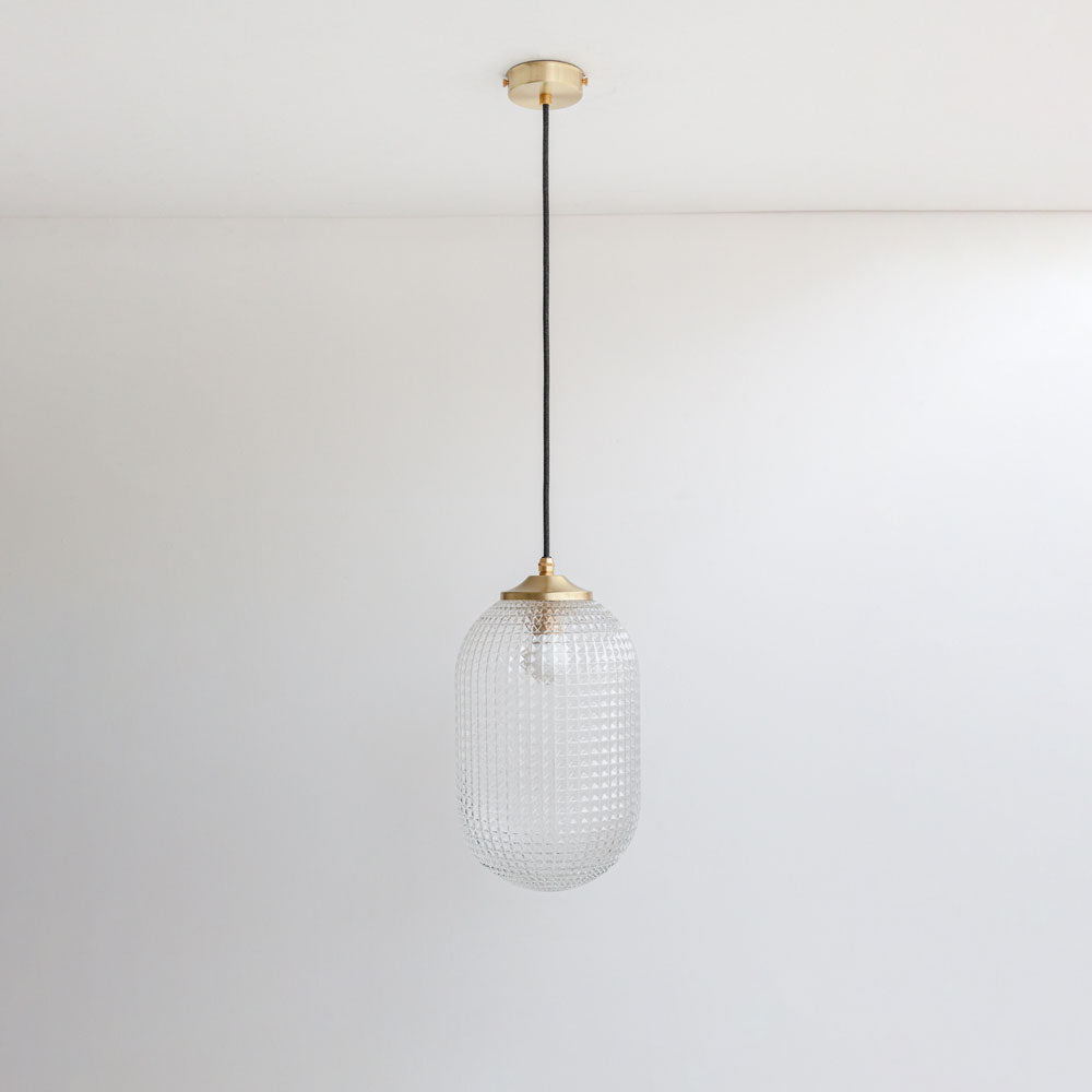 Long Diamond Glass Pendant Light