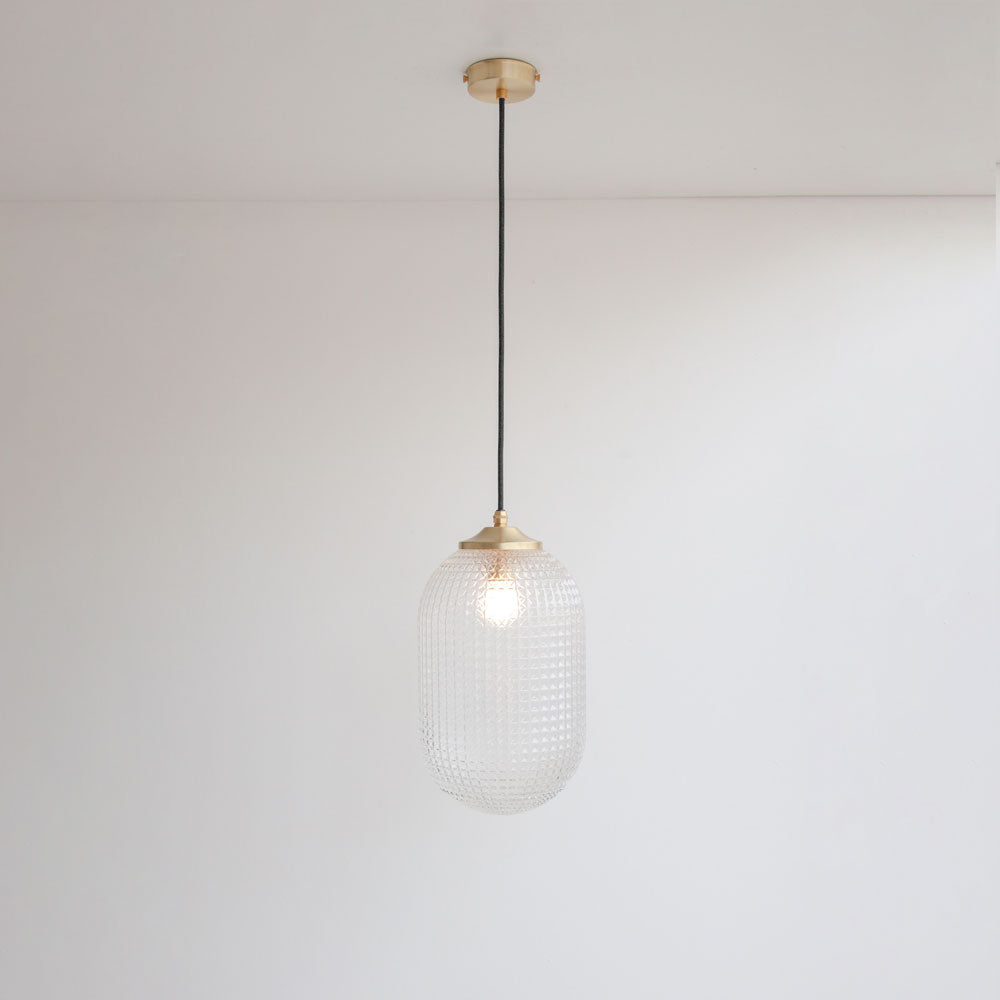 Long Diamond Glass Pendant Light
