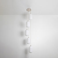 Long Opal Reeded Five Drop Pendant
