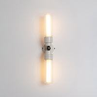"Lyra" Double Wall Light - Fluted Glass