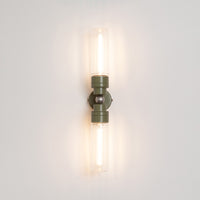 "Lyra" Double Wall Light - Fluted Glass