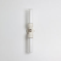 "Lyra" Double Wall Light - Fluted Glass