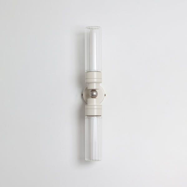 "Lyra" Double Wall Light - Fluted Glass