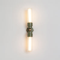 "Lyra" Double Wall Light - Fluted Glass