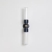 "Lyra" Double Wall Light - Fluted Glass