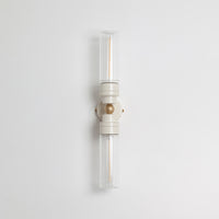 "Lyra" Double Wall Light - Fluted Glass