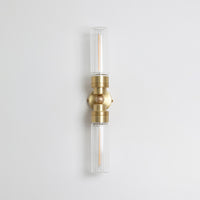 "Lyra" Double Wall Light - Fluted Glass