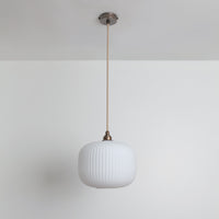 Opal Reeded Glass Pendant Light