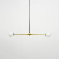 T-Bar Opal Glass Chandelier