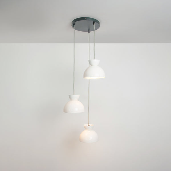 "Kinvara" Triple Drop Pendant - Bone China