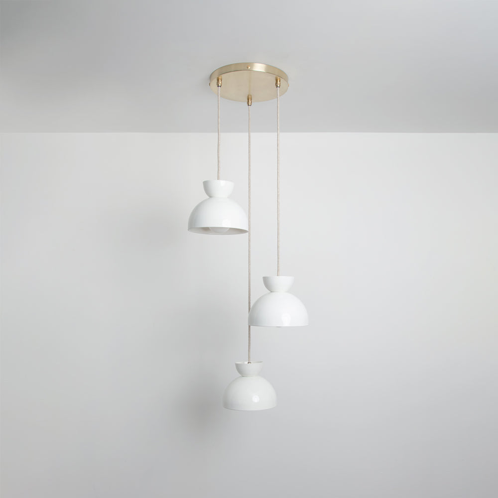 "Kinvara" Triple Drop Pendant - Bone China