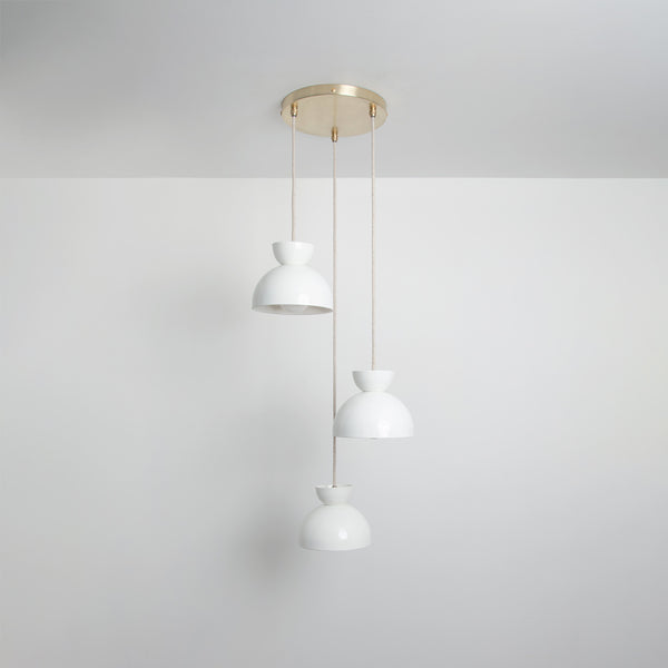 "Kinvara" Triple Drop Pendant - Bone China