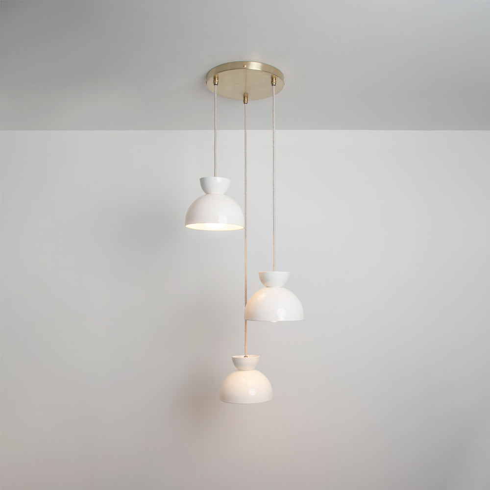 "Kinvara" Triple Drop Pendant - Bone China