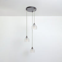 Prismatic Glass Triple Drop Pendant