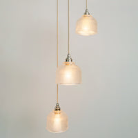 Prismatic Glass Triple Drop Pendant