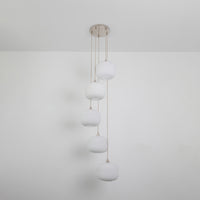 Opal Reeded Five Drop Pendant