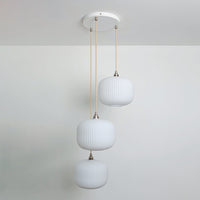 Opal Reeded Triple Drop Pendant