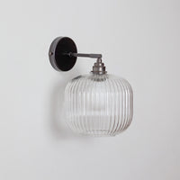 Clear Reeded Glass Wall Light