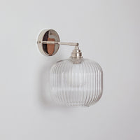 Clear Reeded Glass Wall Light