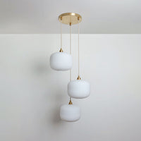 Opal Reeded Triple Drop Pendant