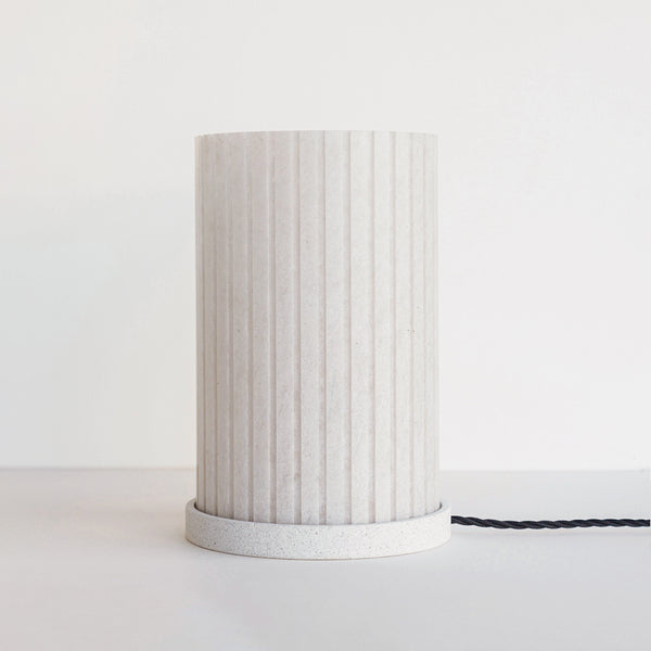 "Rian" Fluted Table Lamp - Jesmonite