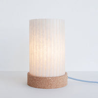 "Rian" Fluted Table Lamp - Cork