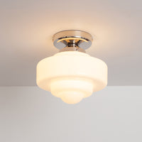 "Atlas" Flush Ceiling Light - Opal Glass