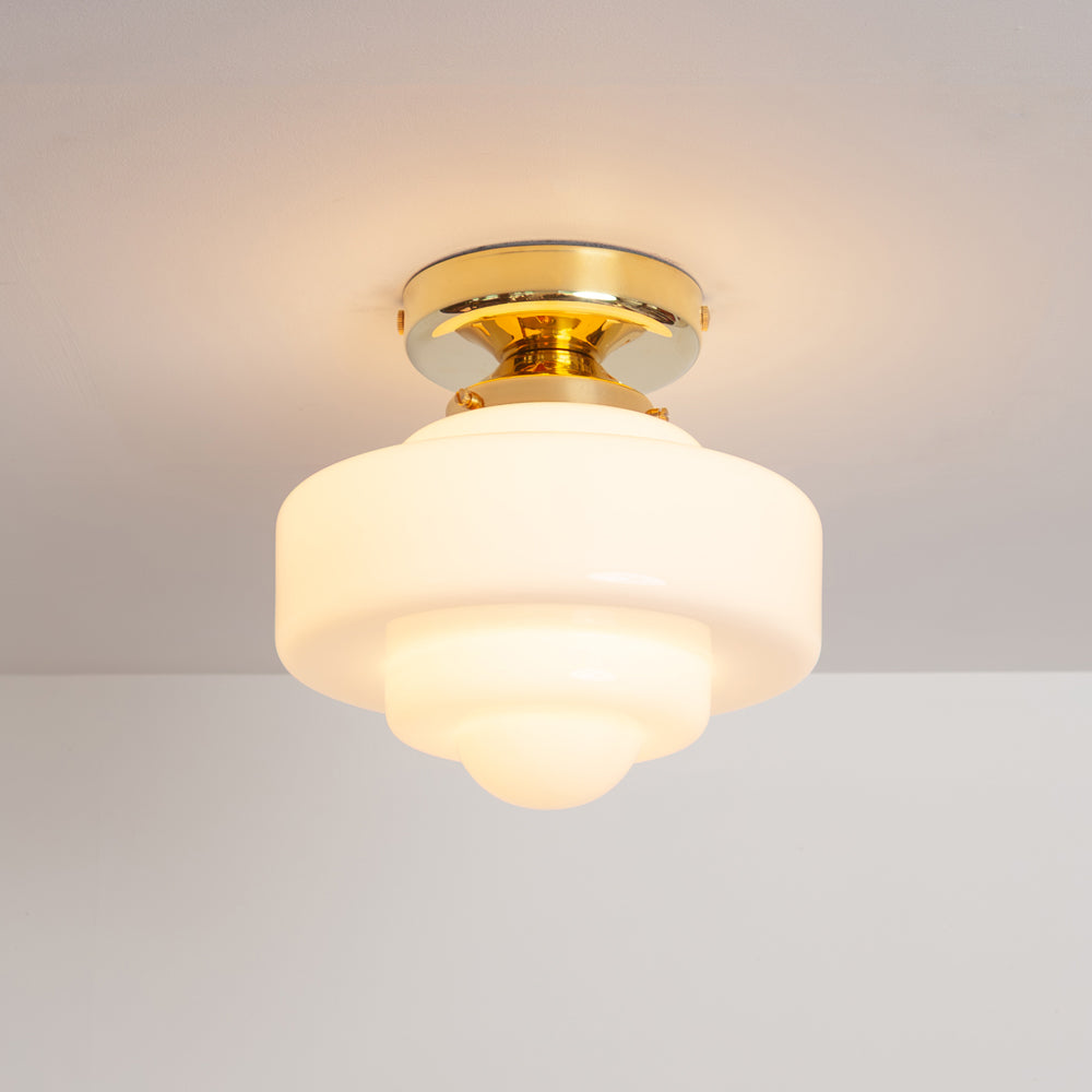 "Atlas" Flush Ceiling Light - Opal Glass