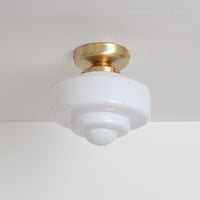 "Atlas" Flush Ceiling Light - Opal Glass