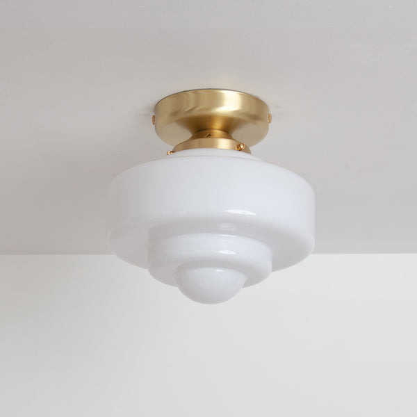 "Atlas" Flush Ceiling Light - Opal Glass