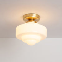 "Atlas" Flush Ceiling Light - Opal Glass