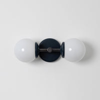 Small Opal Glass Double Arm Wall Light - Colour Series