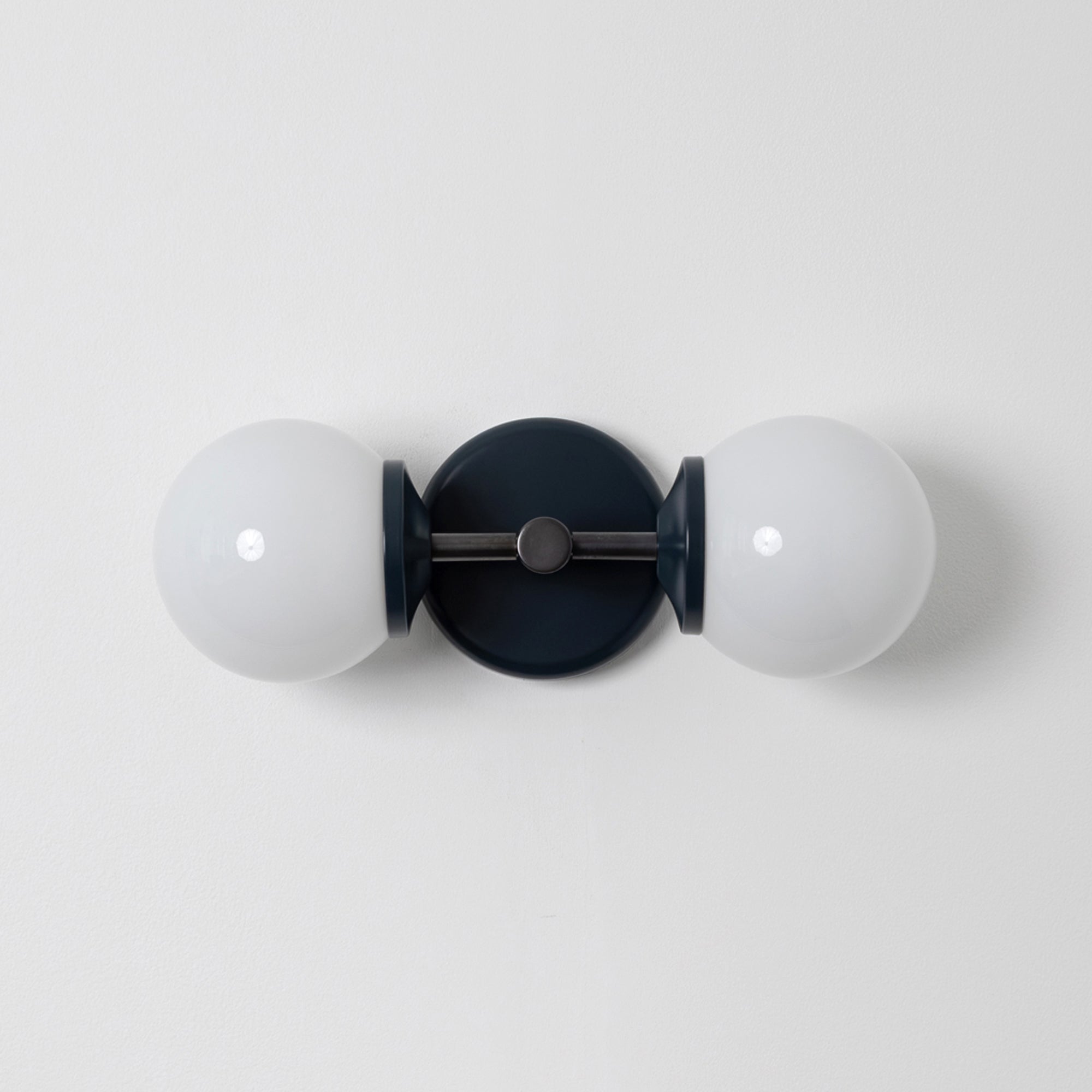 Small Opal Glass Double Arm Wall Light - Colour Series
