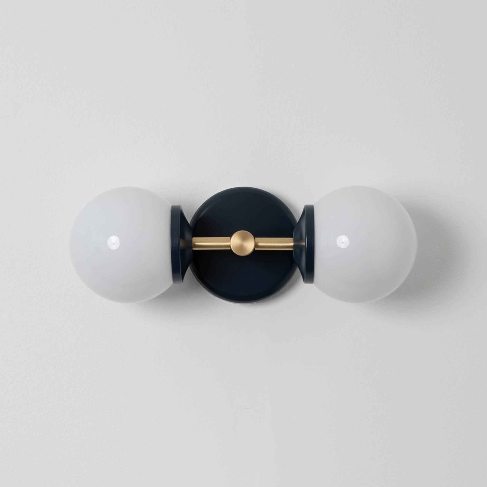 Small Opal Glass Double Arm Wall Light - Colour Series