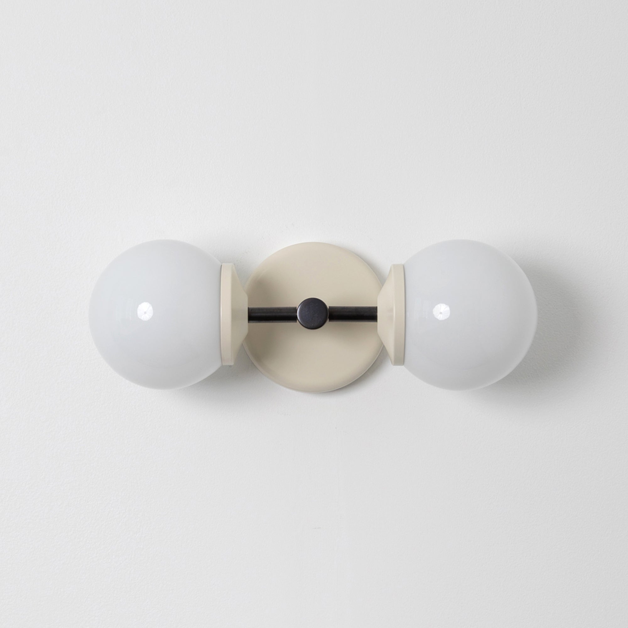 Small Opal Glass Double Arm Wall Light - Colour Series