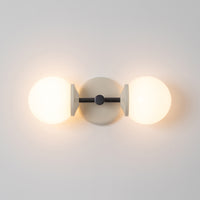 Small Opal Glass Double Arm Wall Light - Colour Series