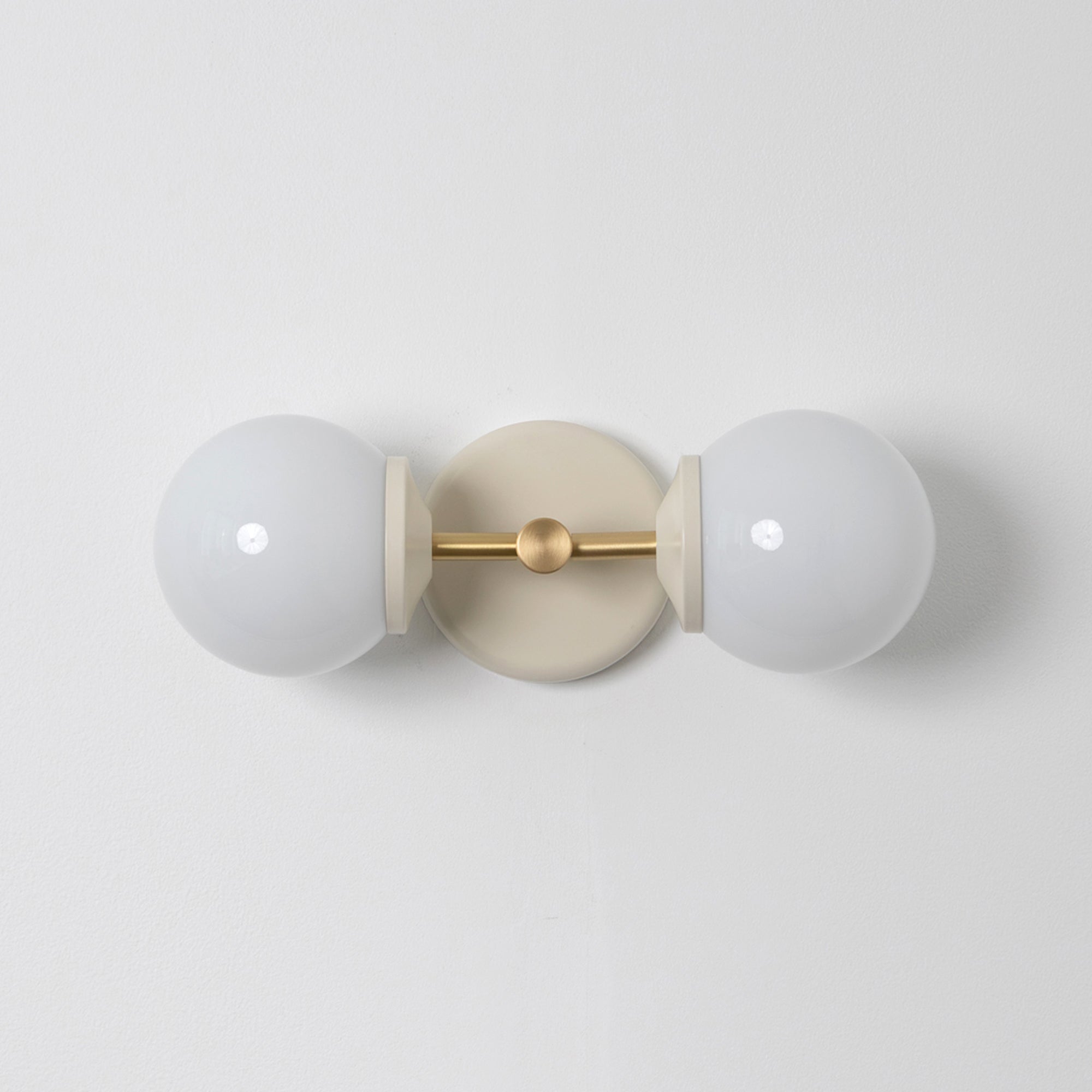 Small Opal Glass Double Arm Wall Light - Colour Series