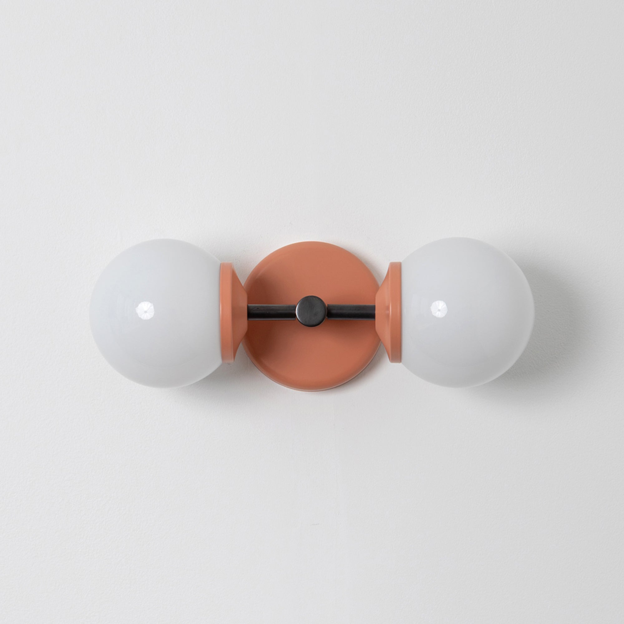 Small Opal Glass Double Arm Wall Light - Colour Series