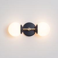 Small Opal Glass Double Arm Wall Light - Colour Series